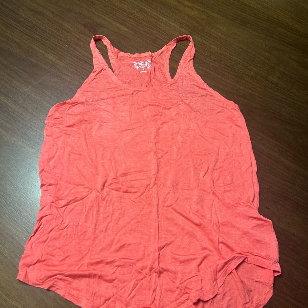 Mudd Pink Sleeveless Relaxed Tank Top